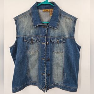 Wrangler Blue Jean Vest Size XXL